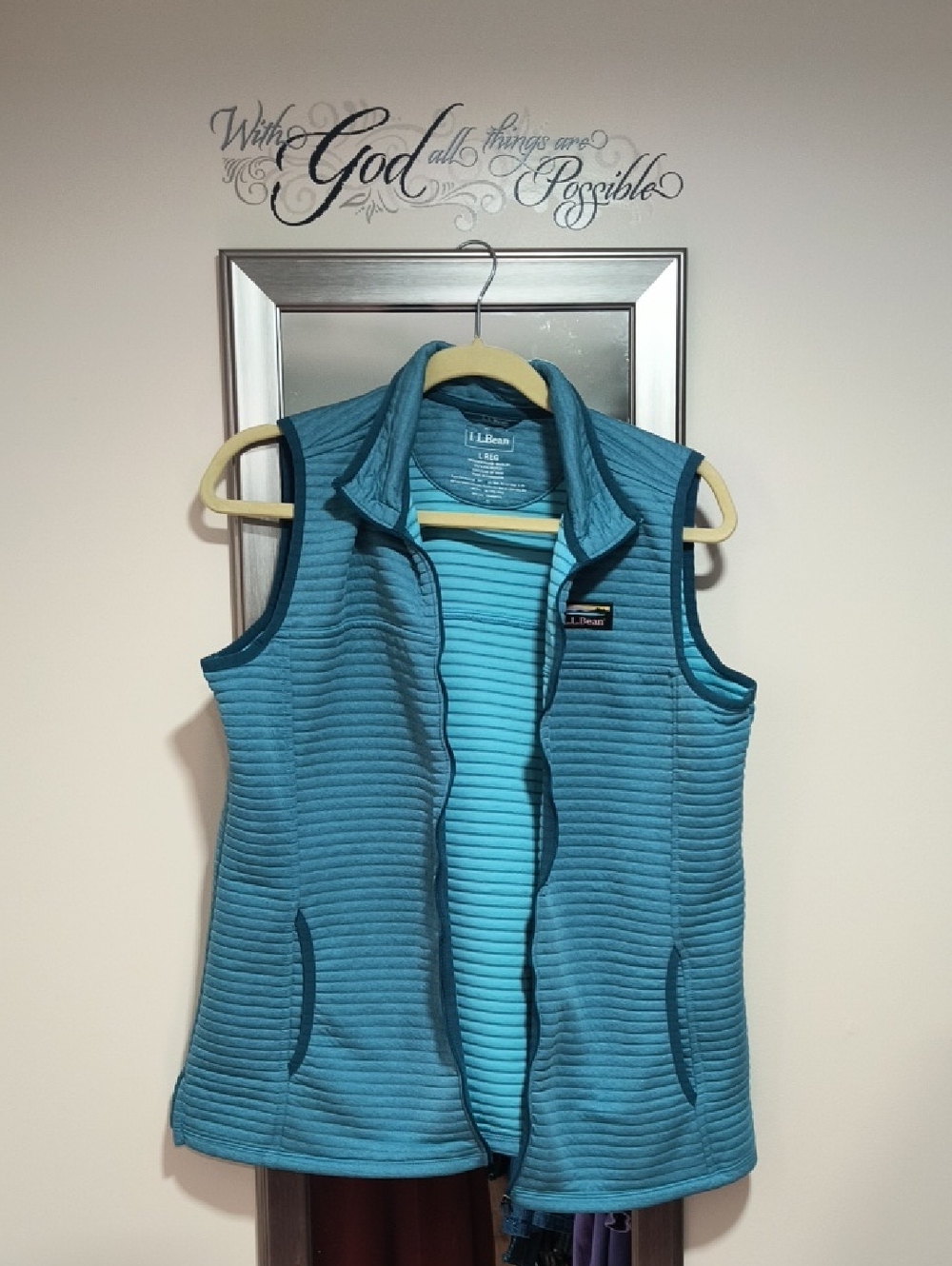 L.L. Bean Women's Teal Quilted Vest